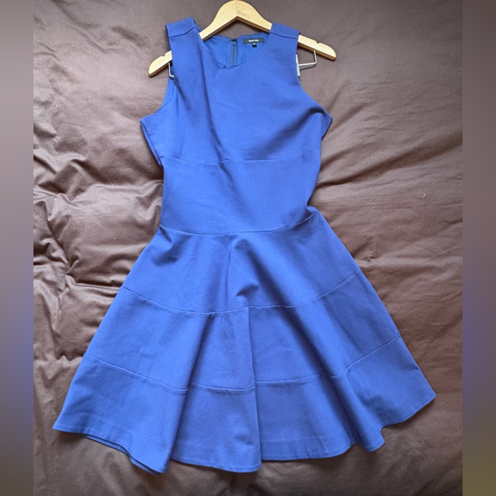 RW&CO Blue Peplum Halter Dress